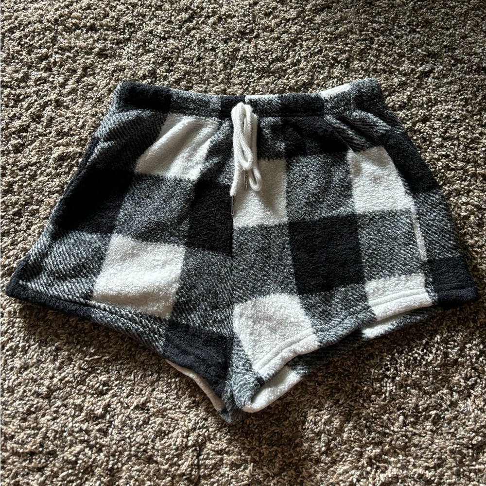 SHEIN sleep shorts black and white size S